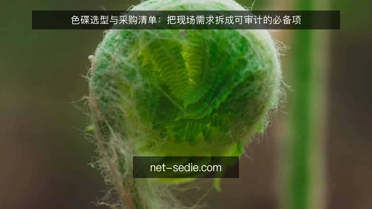 色碟选型与采购清单：把现场需求拆成可审计的必备项